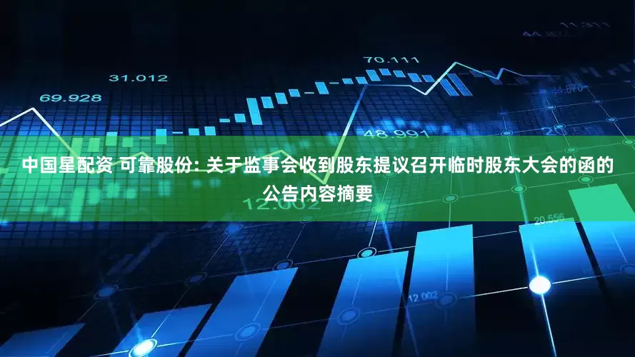 中国星配资 可靠股份: 关于监事会收到股东提议召开临时股东大会的函的公告内容摘要