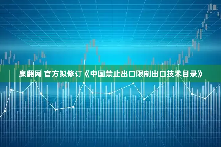 赢翻网 官方拟修订《中国禁止出口限制出口技术目录》